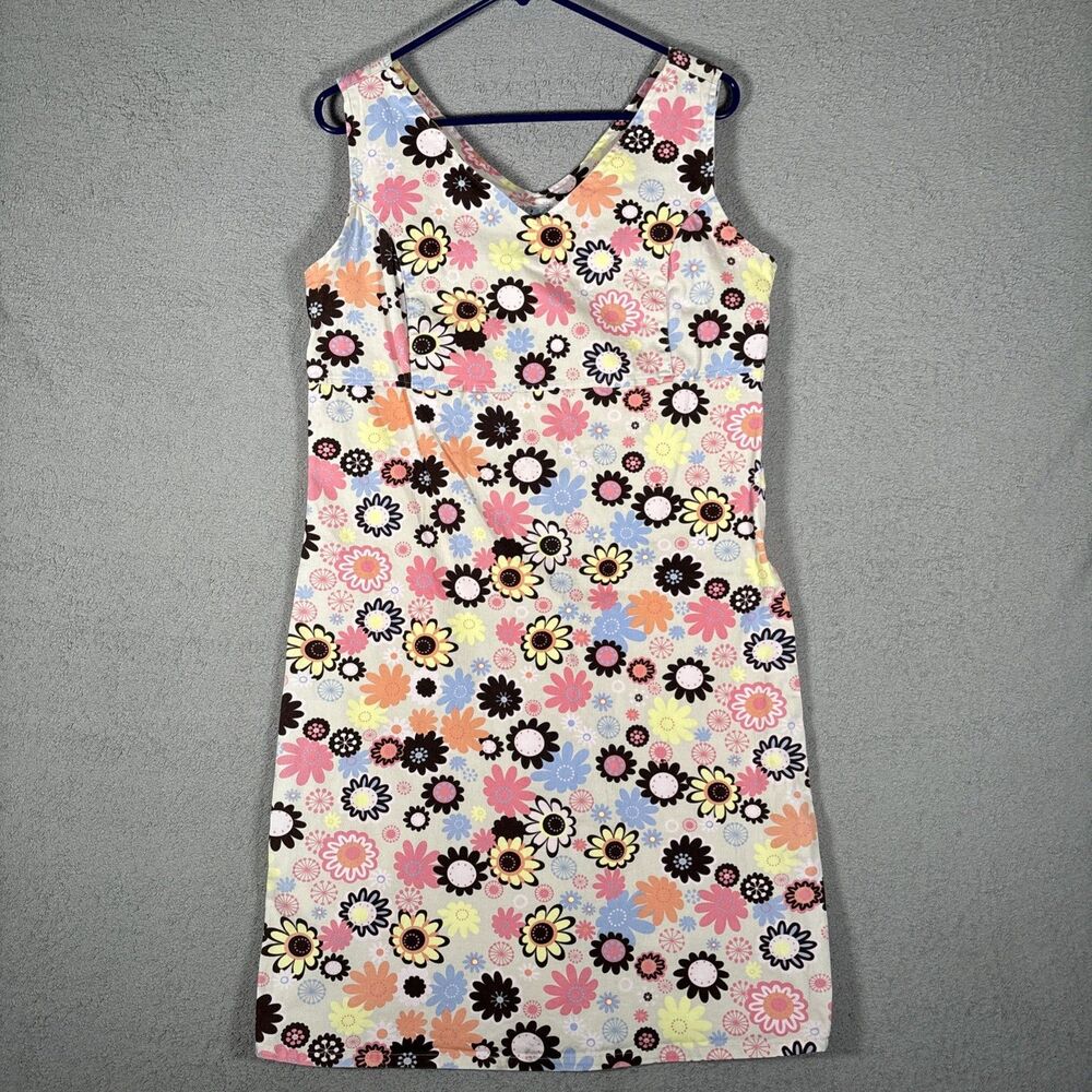 JW Junction West Mini Dress Women Size M‎ Hippie Flower Bohemian Festival Pastel
